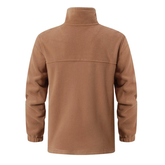 Men's Fleece Full Zip Brown Jacket
