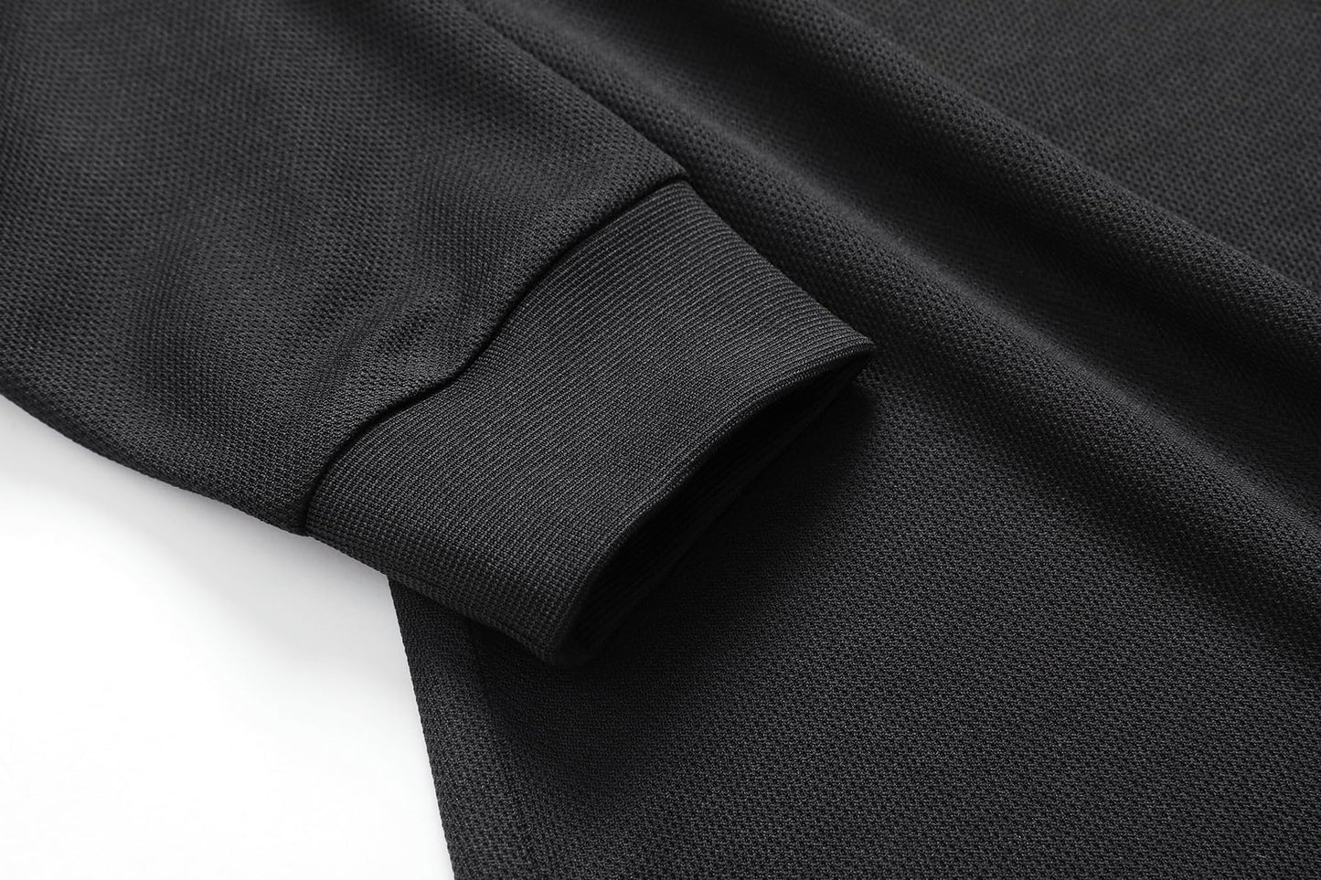 Men's Black Long Sleeve Polo