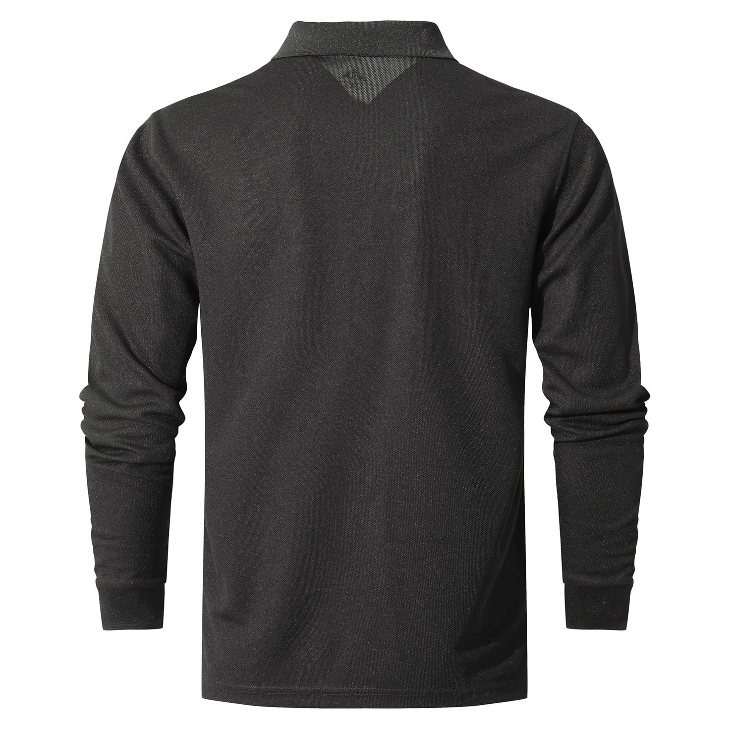 Men's Black Long Sleeve Polo