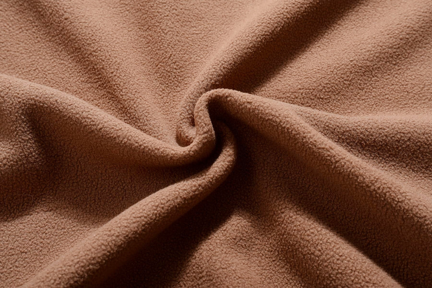 Men's Fleece Full Zip Brown Jacket