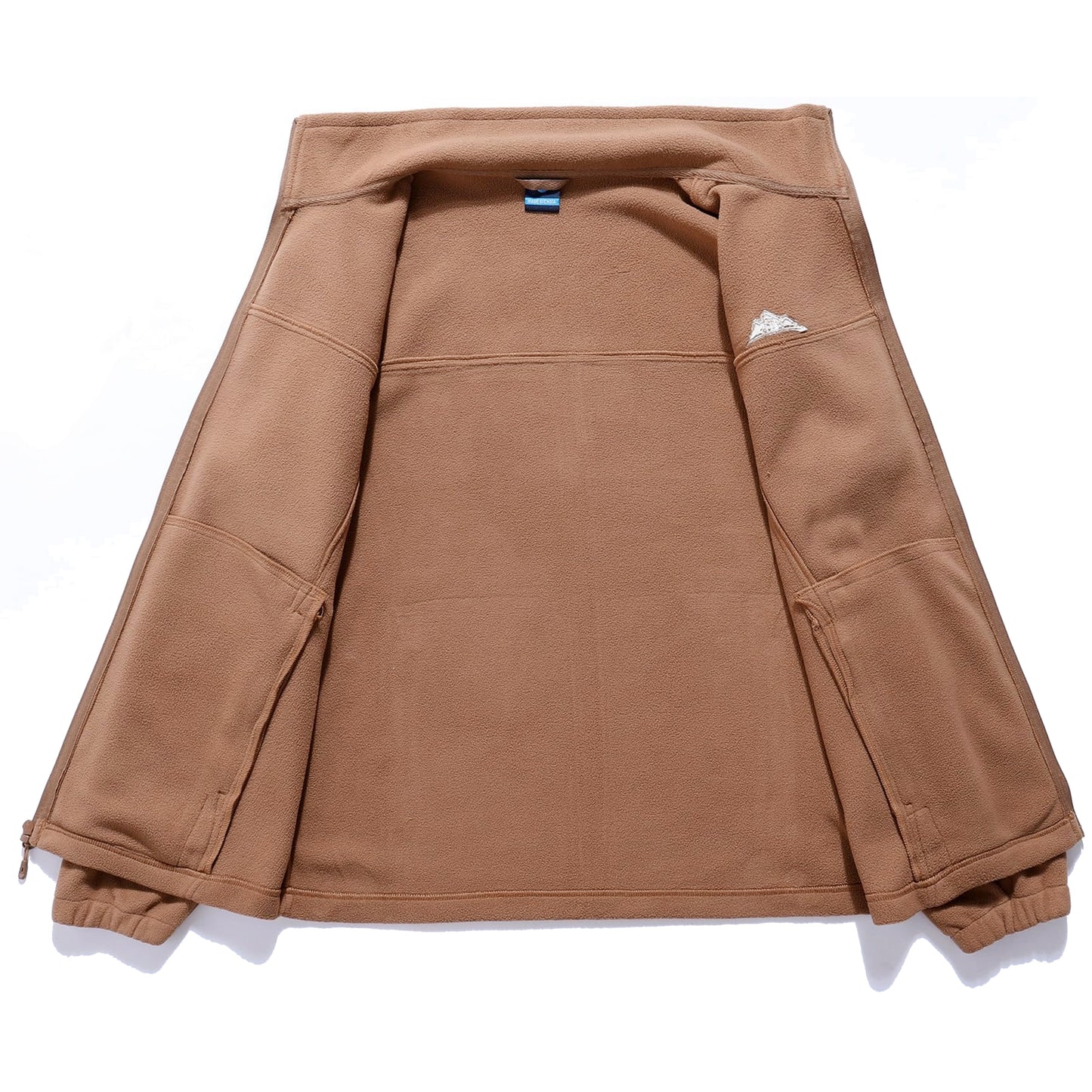 Men's Fleece Full Zip Brown Jacket